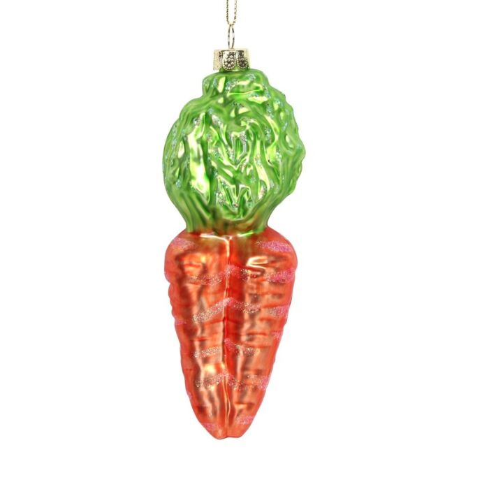 Gisela Graham Glass Carrot Bunch Decoration